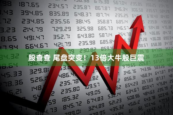 股查查 尾盘突变！13倍大牛股巨震