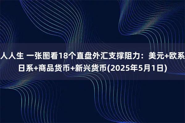 人人生 一张图看18个直盘外汇支撑阻力：美元+欧系日系+商品货币+新兴货币(2025年5月1日)